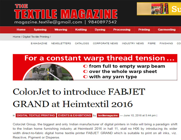 HEIMTEXTILE DELHI 2016